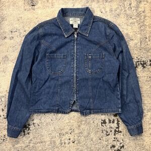 Vintage Denim Jacket DCC Jeanswear Women's Medium Blue 90s